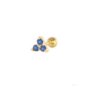 925 Silver Earrings  (1pc)  WT:0.3g  JE3584bhva-Y30
