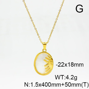 Stainless Steel Necklace  Shell,Handmade Polished  6N3001472bhia-066