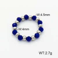 Stainless Steel Ring  Glass Beads  6R4000817aajl-908