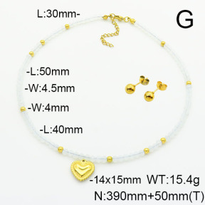 Stainless Steel Sets  Glass Beads  6S0016411vhkl-908
