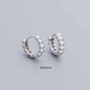 925 Silver Earrings  WT:1.4g  8*11.3mm  JE3682ahoi-Y05