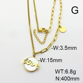 Stainless Steel Necklace  6N3001489vbnb-749