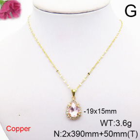 Fashion Copper Necklace  F6N405333vbll-J73