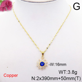 Fashion Copper Necklace  F6N405337vbll-J73