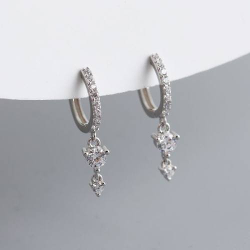 925 Silver Earrings  WT:1.8g  12*22mm  JE3707biim-Y10  EH1415