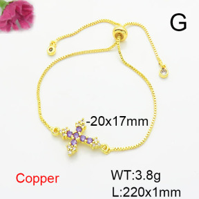 Fashion Copper Bracelet  F6B405713ablb-L017