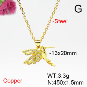 Fashion Copper Necklace  F6N405355aajl-L017