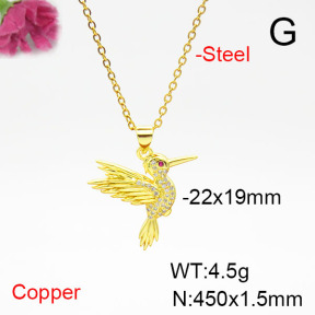 Fashion Copper Necklace  F6N405361aajl-L017