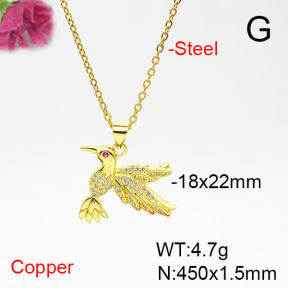Fashion Copper Necklace  F6N405362aajl-L017