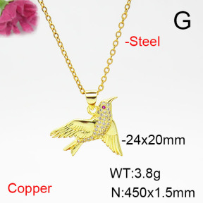 Fashion Copper Necklace  F6N405365aajl-L017