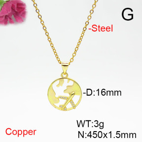 Fashion Copper Necklace  F6N405366avja-L017