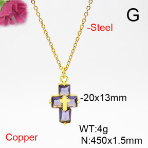 Fashion Copper Necklace  F6N405370avja-L017
