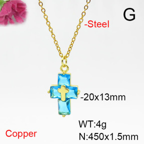 Fashion Copper Necklace  F6N405378avja-L017