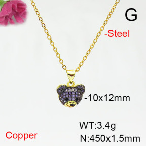 Fashion Copper Necklace  F6N405382baka-L017