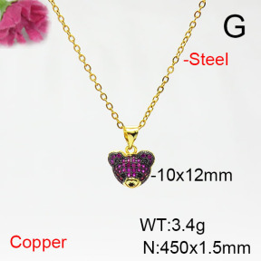 Fashion Copper Necklace  F6N405383baka-L017