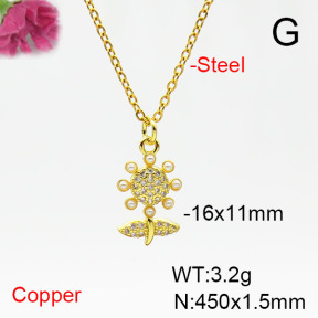 Fashion Copper Necklace  F6N405385aajl-L017
