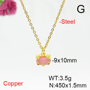 Fashion Copper Necklace  F6N405386vail-L017