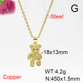 Fashion Copper Necklace  F6N405390aajl-L017