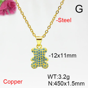 Fashion Copper Necklace  F6N405392aajl-L017