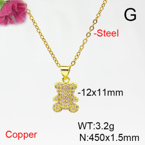 Fashion Copper Necklace  F6N405393aajl-L017