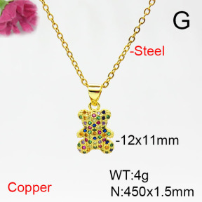 Fashion Copper Necklace  F6N405394aajl-L017
