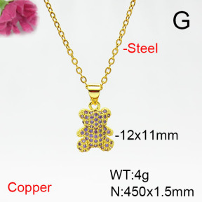 Fashion Copper Necklace  F6N405395aajl-L017