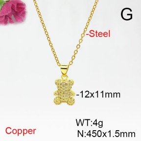 Fashion Copper Necklace  F6N405396aajl-L017