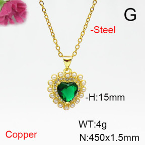 Fashion Copper Necklace  F6N405397baka-L017