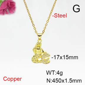 Fashion Copper Necklace  F6N405398aajl-L017