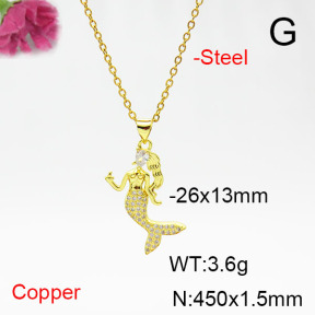 Fashion Copper Necklace  F6N405399aajl-L017