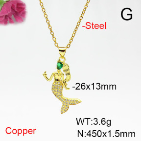 Fashion Copper Necklace  F6N405401aajl-L017
