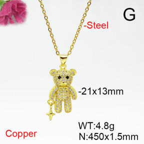 Fashion Copper Necklace  F6N405404ablb-L017