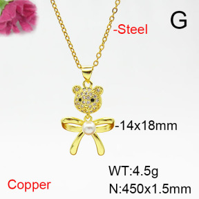 Fashion Copper Necklace  F6N405405ablb-L017