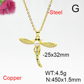 Fashion Copper Necklace  F6N405406baka-L017