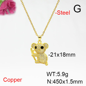 Fashion Copper Necklace  F6N405409ablb-L017