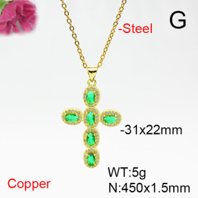 Fashion Copper Necklace  F6N405411vbnb-L017