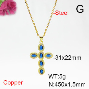 Fashion Copper Necklace  F6N405412vbnb-L017