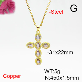 Fashion Copper Necklace  F6N405414vbnb-L017