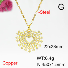 Fashion Copper Necklace  F6N405420vbmb-L017