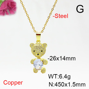 Fashion Copper Necklace  F6N405424ablb-L017
