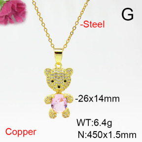 Fashion Copper Necklace  F6N405425ablb-L017