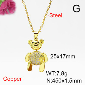 Fashion Copper Necklace  F6N405427ablb-L017