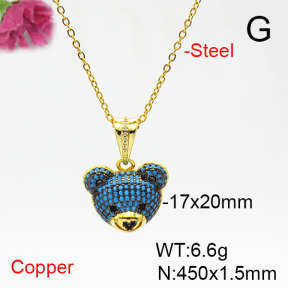 Fashion Copper Necklace  F6N405428bhva-L017