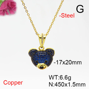 Fashion Copper Necklace  F6N405429bhva-L017