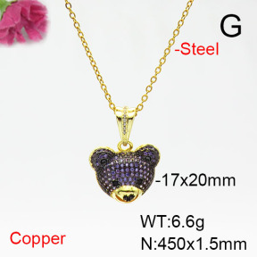 Fashion Copper Necklace  F6N405431bhva-L017