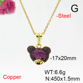 Fashion Copper Necklace  F6N405432bhva-L017