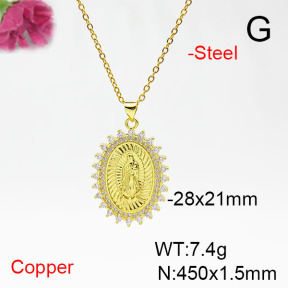 Fashion Copper Necklace  F6N405434ablb-L017