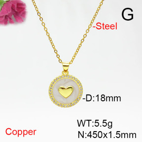 Fashion Copper Necklace  F6N405435baka-L017