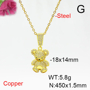 Fashion Copper Necklace  F6N405436bbov-L017