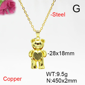 Fashion Copper Necklace  F6N405439bhva-L017